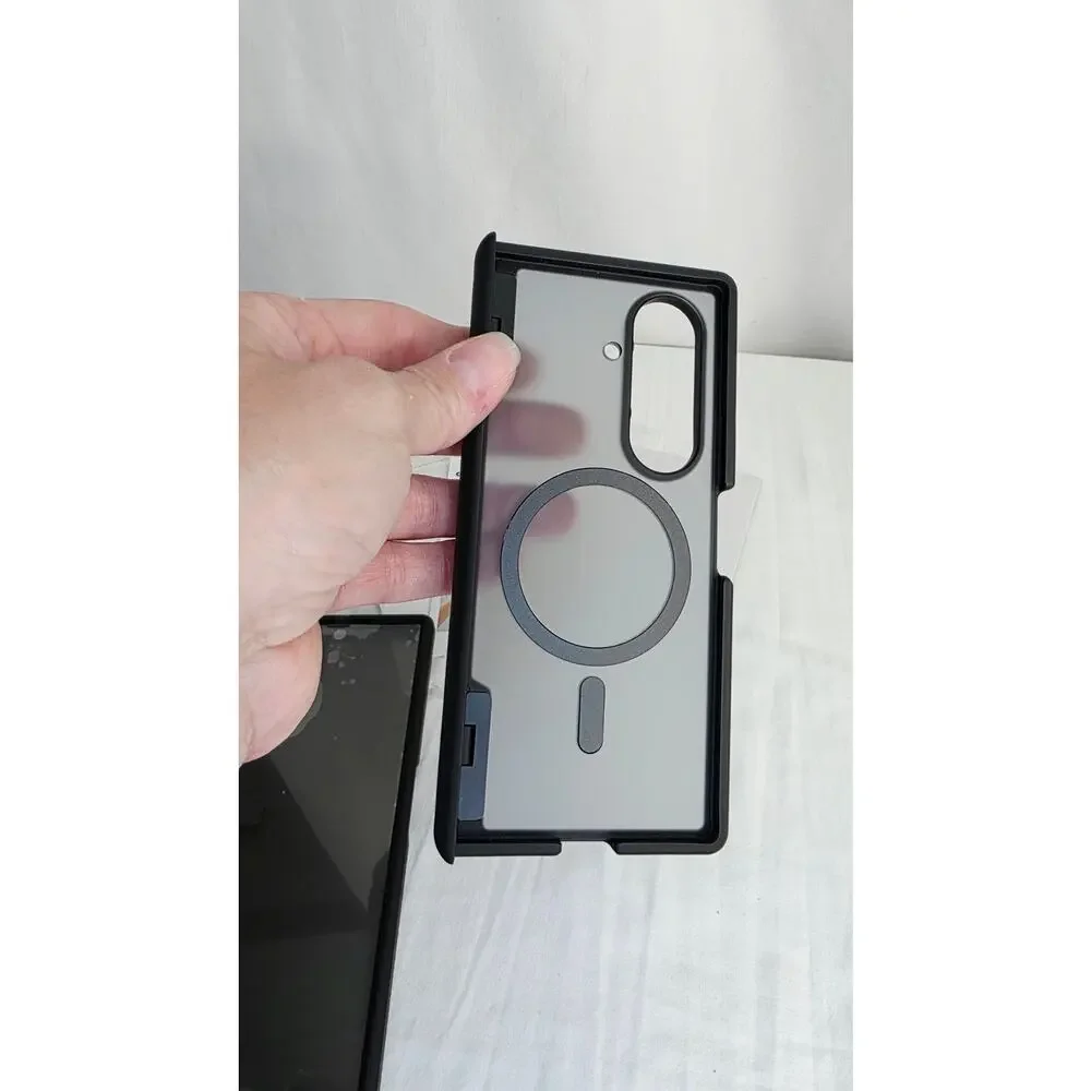 Black Magnetic Case for Galaxy Z Fold7 Privacy Screen Hinge Protection